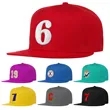 6 Panel Snapback Flat Bill Baseball Cap