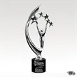 Chrome Sculpture Award on Marble Base - Top Star II