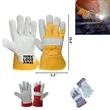 hort Full-Palm Cowhide Cotton Welding Gloves