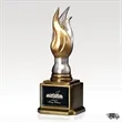 Inspiration Flame Sculpture Award - Cast Resin, Black Glass