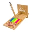 Bamboo Desk Organizer with Phone Stand and Sticky Notes