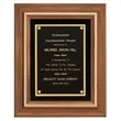 American Walnut Framed Plaque w/Gold Trim/Black Velour Back