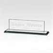 Memorandum Jade Glass Nameplate - Premium Desk Decor