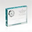 Starphire Glass Clock Award - Premium Business Gift