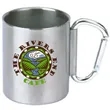 Double wall s. steel camping cup with carabiner handle