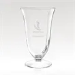 Hand-Blown Crystal Vase - Etched Imprint - Tremolo