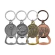 Metal Badge Bottle Opener w/ Split KeyRing Attachment