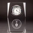 2D Crystal Award with Clock