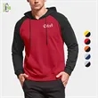 Men's rPET Color Block Antibacterial Pullover Hoodie, Pocket
