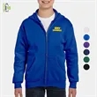 Youth Recycled Full Zip Hooded Sweatshirt W/ Wrinkle Free