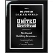 Black Piano Finish Plaque With Blk & Silver Plate