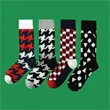 Casual Jacquard Mid Calf Crew Cotton Socks