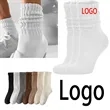 Bulk Cotton Ribbed Scrunch Crew Socks Women Wholesale