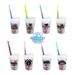 Mood™ 17 oz. Rainbow Confetti Cup/Straw/Lid Set