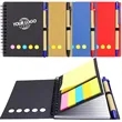 Spiral Kraft Paper Cover Writing Notebook with Sticky Notes