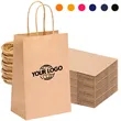 Kraft Brown Paper Shopping Party Gift Bags With Handles