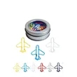 Airplane Paper Clips In Tin Box