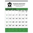 Commercial Contractor Calendar: Green & Black 2026