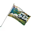 Deluxe 3' x 5' Flag Kit with Pole and Silver Bracket