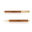Engraved Wooden & Brass Ballpoint Pen