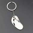 Mini Stainless Steel Flip Flop Keychain