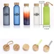 17oz Glass Bottle With Bamboo Lid Lanyard