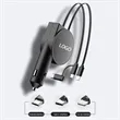 60W Retractable Car Phone Charger with Cables Fast Charging