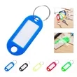 Plastic Key Tag With Label Window Ring Holder