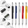 Metal six in one multifunctional tool pen