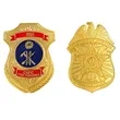 Gold Plated Custom Zinc Alloy Shield Badge
