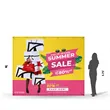 10'x8' Straight Pop Up Fabric Foldable Display Wall w Endcap