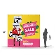 10'x10' Straight PopUp Fabric Foldable Display Wall w Endcap