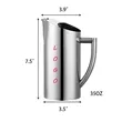 35oz Sleek Custom Stainless Steel Pitcher