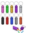 Small Portable Pill Holder Case with Keychain