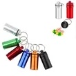 Aluminum Metal Pill Box Case Organizer with Keychain