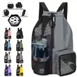 Mesh Drawstring Backpack with Wet Pocket