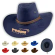 Western Cowboy Hat with Wide Brim Suede Casual Sun Cap Retro
