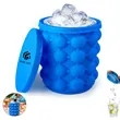 Bartender Ice Cube Mold Reusable Freezer Bucket with Lid