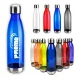 24 oz. Transparent Plastic Water Bottle Stainless Steel Lid