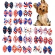 Patriotic Independence Day Puppy Hair Bows