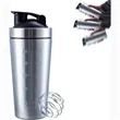 Gym Protein Shaker Bottle with Wire Whisk Ball