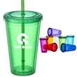 15oz Smoothie Tumbler with Straw Plastic Coffee cup Simple