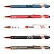 Stylus-4563 Ballpoint Soft Touch Pens with Rose Gold Trims