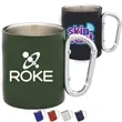10 oz Stainless Steel Coffee Mugs w/ Custom Logo & Carabiner