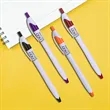White Retractable Pen with Colored Trim