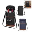 Double Wine Bottle Insulated Cooler Tote Bag