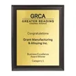 8"x10" Black Plaque with 6"x8" Engraved Plate