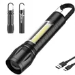 Rechargeable LED Flashlight with COB Side Light