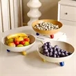 Colorful Tripod Plastic Fruit Bowl for Home or Table Display