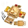 Bamboo Cheese Board and Charcuterie Gift Set